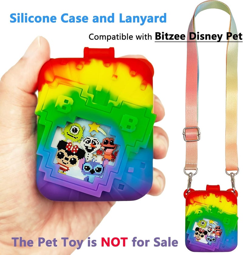 JCHPINE Silicone Cover Case for Bitzee Disney Interactive Digital Pet and Case, Protective Skin Sleeve for Bitzee Disney Virtual Electronic Pets (Multicolor) - Image 2
